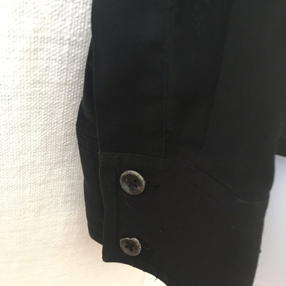 Sheer Ruffle Banana Republic Blouse Black - Picture 6 of 7